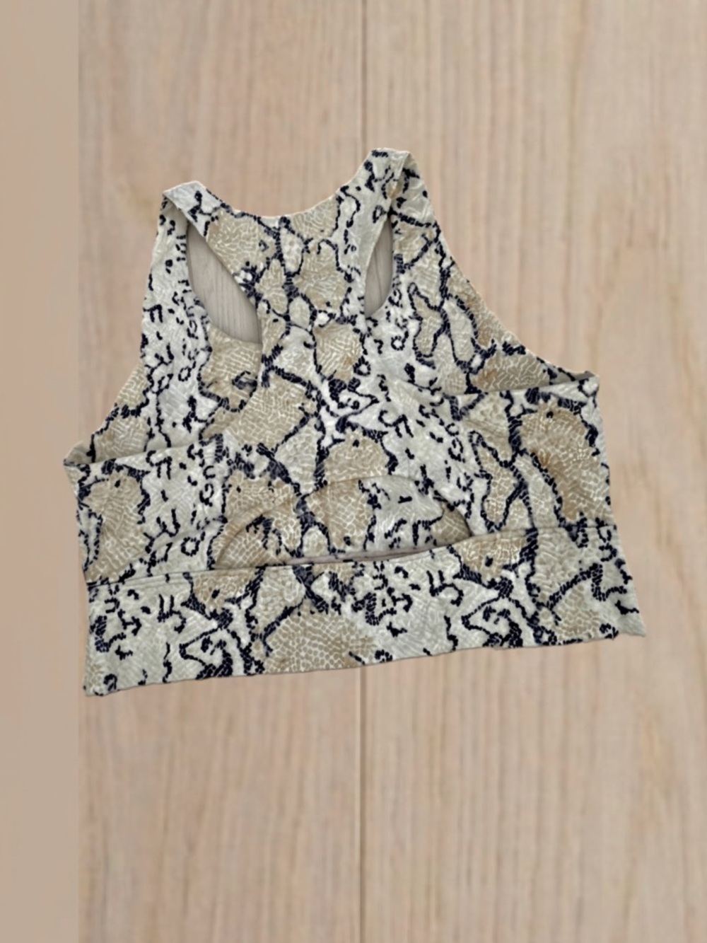 AllFenix White Python Snakeskin Pilates Set - Bra L / Leggings S - Picture 3 of 11
